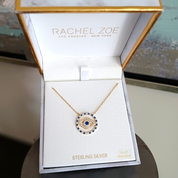 Rachel Zoe Jewelry - Rachel Zoe Sterling Silver "Evil Eye" Necklace